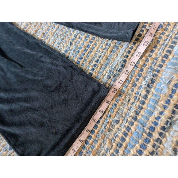 Steve Madden Velvet Pants S Black Flared High Rise Dress Casual Soft Y2K Baddie - Picture 4 of 7